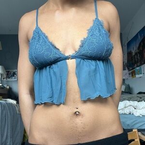 Urban Outfitters Teal Lace Bralette